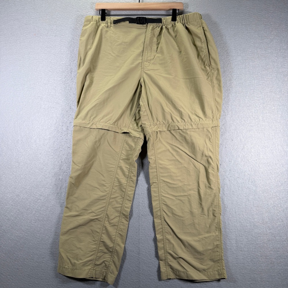 Travelsmith Convertible Cargo Pants Khaki Nylon Womens XLP Hiking Outdoor‎